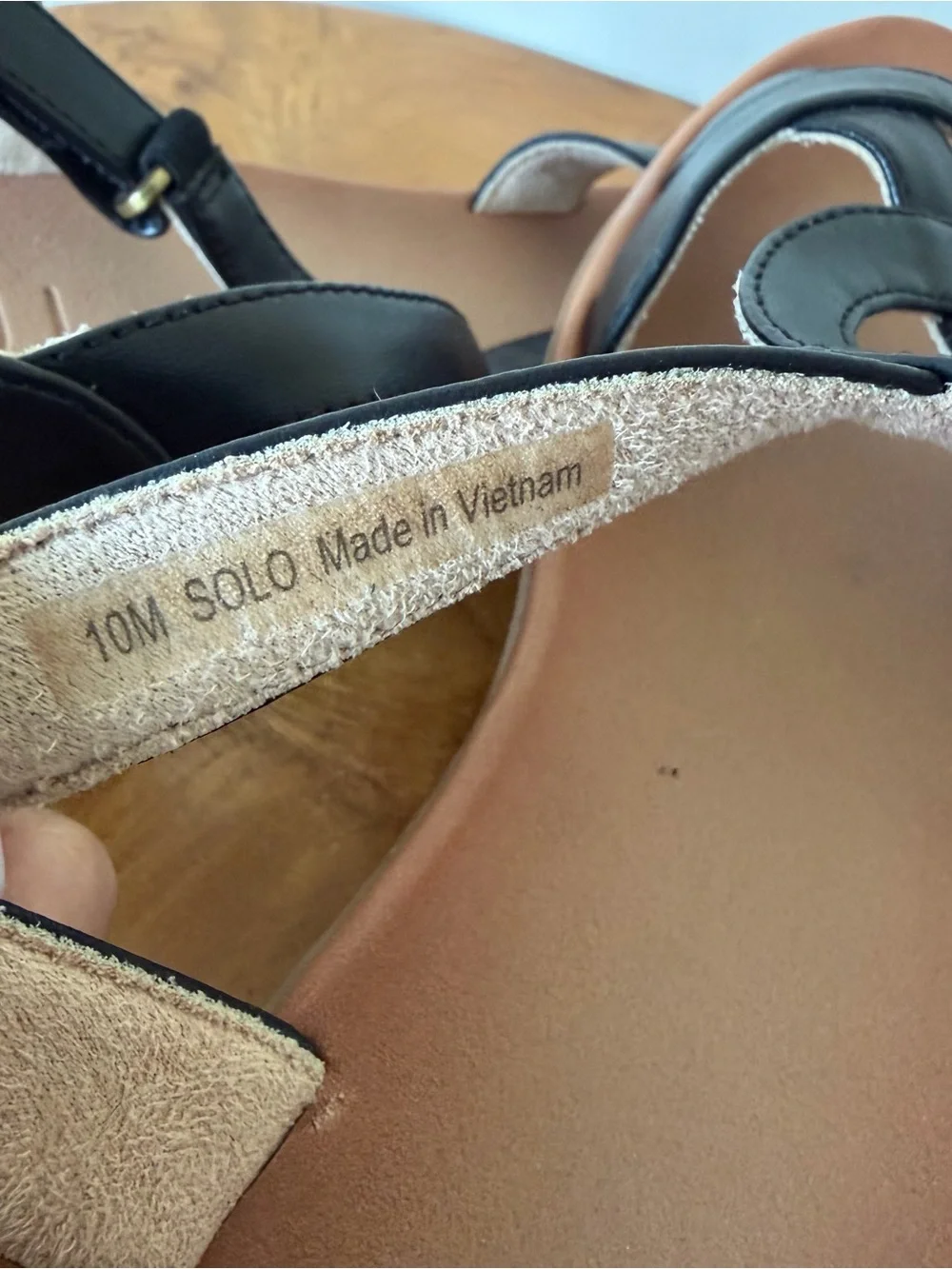 SOUL Naturalizer Woman’s Sandals Black Sz 10 Solo Ankle Strap Leather .